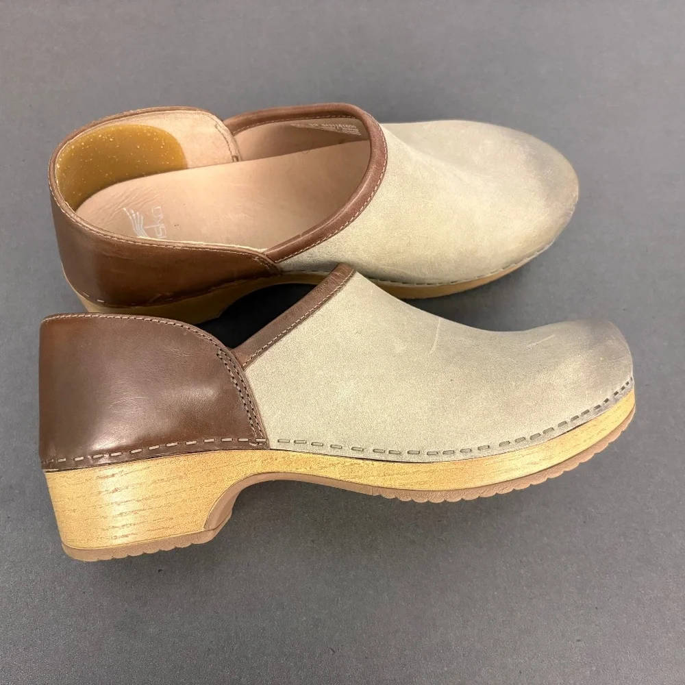Dansko Brenna Slip-On Clog Taupe Tan Brown Women’s US 8.5-9 EU 39 - Picture 4 of 12